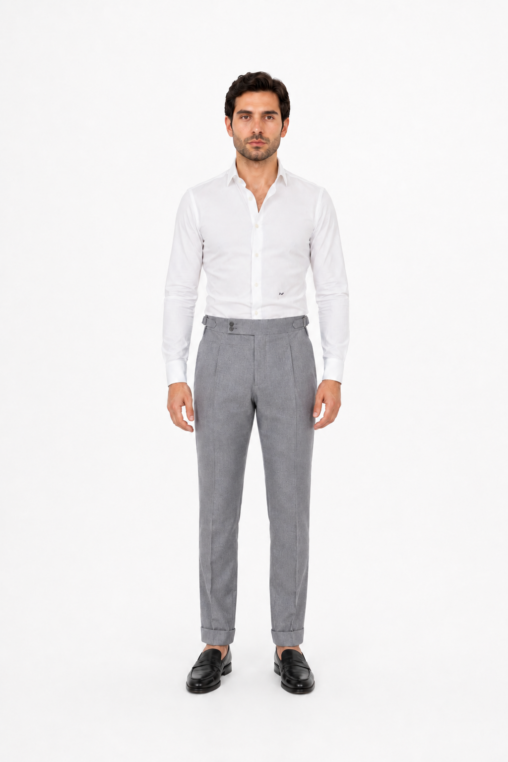 Pantalone Vita Alta Uomo “Visconti” – Eleganza Sartoriale e Dettaglio Iconico