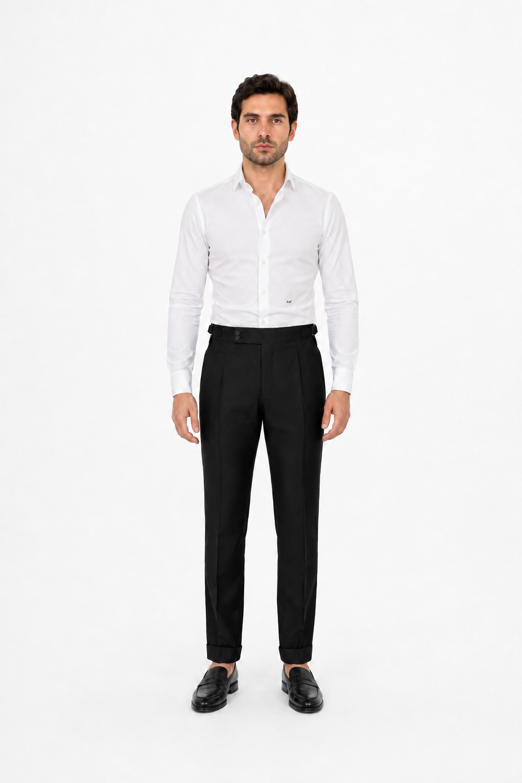 Pantalone Vita Alta Uomo “Visconti” – Eleganza Sartoriale e Dettaglio Iconico